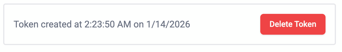 GitHub Personal Access Token status in DocuCodes