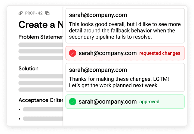 Illustration showing some reviews on a DocuCodes Proposal